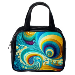 Waves Ocean Sea Abstract Whimsical Classic Handbag (one Side)