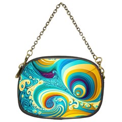 Waves Ocean Sea Abstract Whimsical Chain Purse (one Side)