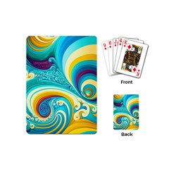 Waves Ocean Sea Abstract Whimsical Playing Cards Single Design (mini)