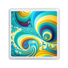 Waves Ocean Sea Abstract Whimsical Memory Card Reader (square)