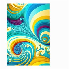 Waves Ocean Sea Abstract Whimsical Small Garden Flag (two Sides)