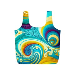 Waves Ocean Sea Abstract Whimsical Full Print Recycle Bag (s) by Jancukart