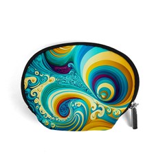 Waves Ocean Sea Abstract Whimsical Accessory Pouch (small)