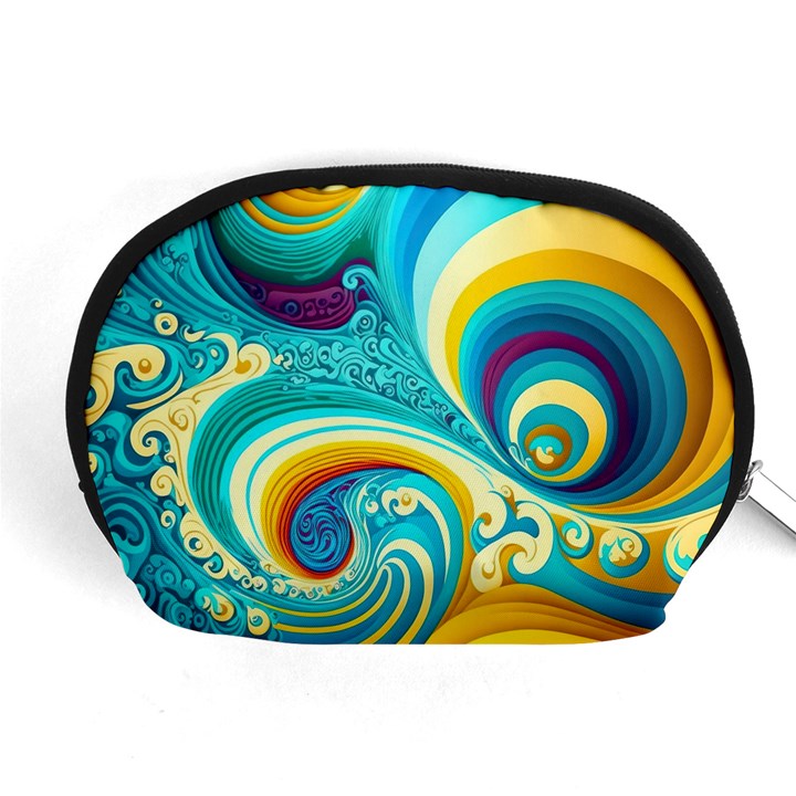 Waves Ocean Sea Abstract Whimsical Accessory Pouch (Medium)