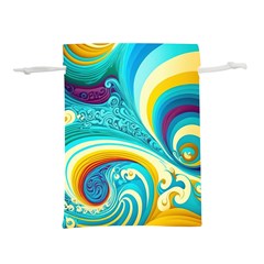 Waves Ocean Sea Abstract Whimsical Lightweight Drawstring Pouch (s)