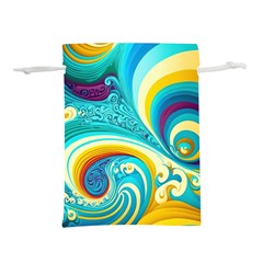 Waves Ocean Sea Abstract Whimsical Lightweight Drawstring Pouch (l) by Jancukart