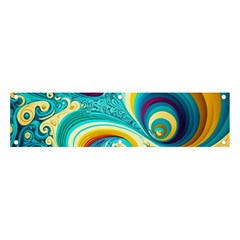 Waves Ocean Sea Abstract Whimsical Banner And Sign 4  X 1 