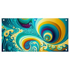 Waves Ocean Sea Abstract Whimsical Banner And Sign 4  X 2 