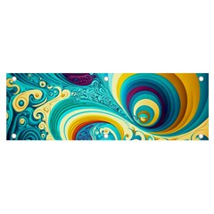 Waves Ocean Sea Abstract Whimsical Banner And Sign 6  X 2 