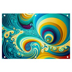 Waves Ocean Sea Abstract Whimsical Banner And Sign 6  X 4  by Jancukart