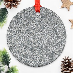 Circle Ornate Motif Random Pattern Ornament (round) by dflcprintsclothing