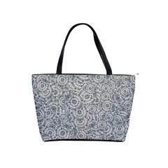 Circle Ornate Motif Random Pattern Classic Shoulder Handbag