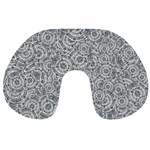 Circle Ornate Motif Random Pattern Travel Neck Pillow Front