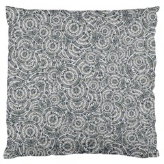 Circle Ornate Motif Random Pattern Standard Premium Plush Fleece Cushion Case (one Side)