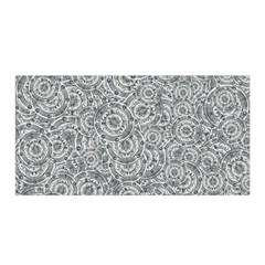 Circle Ornate Motif Random Pattern Satin Wrap 35  X 70  by dflcprintsclothing