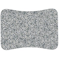 Circle Ornate Motif Random Pattern Velour Seat Head Rest Cushion by dflcprintsclothing