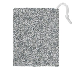 Circle Ornate Motif Random Pattern Drawstring Pouch (4xl) by dflcprintsclothing