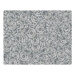 Circle Ornate Motif Random Pattern One Side Premium Plush Fleece Blanket (large) by dflcprintsclothing