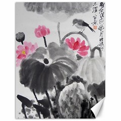 Lotus Flowers Canvas 12  X 16  by qygartwork