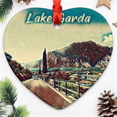 On The Way To Lake Garda, Italy  Ornament (heart) by ConteMonfrey