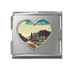 On The Way To Lake Garda, Italy  Mega Link Heart Italian Charm (18mm) by ConteMonfrey