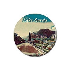 On The Way To Lake Garda, Italy  Rubber Round Coaster (4 Pack) by ConteMonfrey