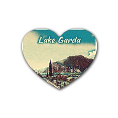 On The Way To Lake Garda, Italy  Rubber Coaster (heart) by ConteMonfrey