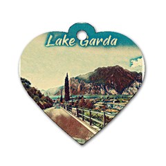 On The Way To Lake Garda, Italy  Dog Tag Heart (two Sides) by ConteMonfrey