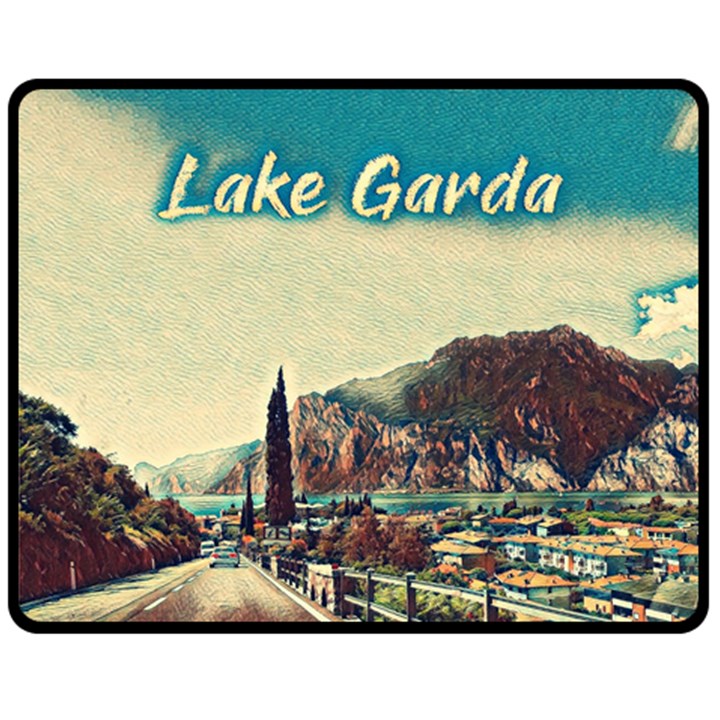 On The Way To Lake Garda, Italy. One Side Fleece Blanket (Medium)