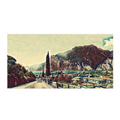 On The Way To Lake Garda, Italy  Satin Wrap 35  X 70  by ConteMonfrey