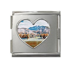 Trentino Alto Adige, Italy  Mega Link Heart Italian Charm (18mm) by ConteMonfrey