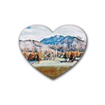 Trentino Alto Adige, Italy. Rubber Heart Coaster (4 pack) Front