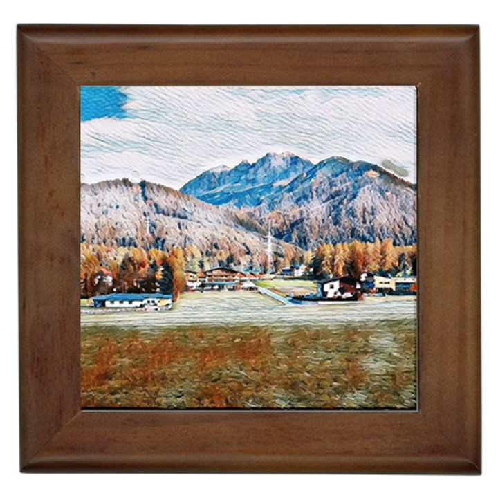 Trentino Alto Adige, Italy. Framed Tile