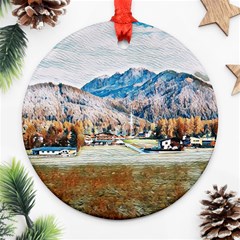 Trentino Alto Adige, Italy  Round Ornament (two Sides) by ConteMonfrey