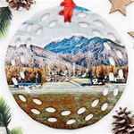 Trentino Alto Adige, Italy. Round Filigree Ornament (Two Sides) Back