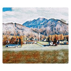 Trentino Alto Adige, Italy  One Side Premium Plush Fleece Blanket (small) by ConteMonfrey