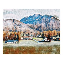 Trentino Alto Adige, Italy  One Side Premium Plush Fleece Blanket (large) by ConteMonfrey