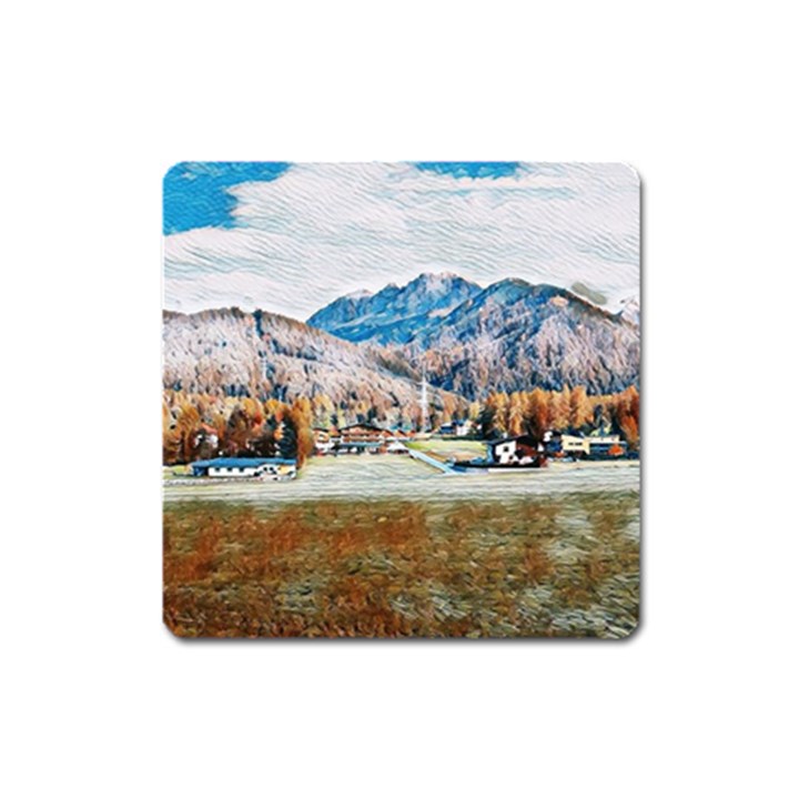 Trentino Alto Adige, Italy. Square Magnet