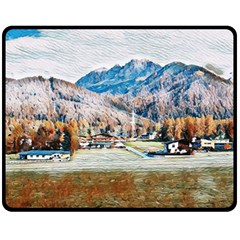 Trentino Alto Adige, Italy  One Side Fleece Blanket (medium) by ConteMonfrey