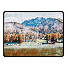 Trentino Alto Adige, Italy  One Side Fleece Blanket (small) by ConteMonfrey