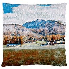 Trentino Alto Adige, Italy  Large Premium Plush Fleece Cushion Case (two Sides) by ConteMonfrey