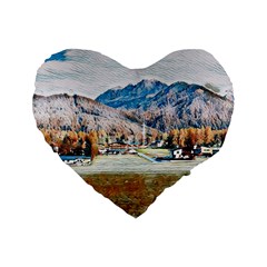 Trentino Alto Adige, Italy  Standard 16  Premium Flano Heart Shape Cushions by ConteMonfrey