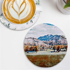 Trentino Alto Adige, Italy  Uv Print Round Tile Coaster by ConteMonfrey