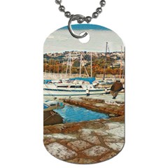 Alone On Gardasee, Italy  Dog Tag (one Side) by ConteMonfrey