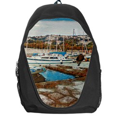 Alone On Gardasee, Italy  Backpack Bag by ConteMonfrey