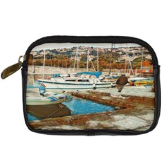 Alone On Gardasee, Italy  Digital Camera Leather Case by ConteMonfrey