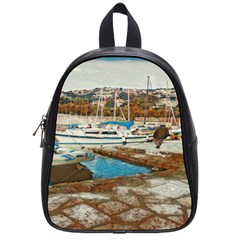 Alone On Gardasee, Italy  School Bag (small) by ConteMonfrey