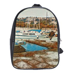 Alone On Gardasee, Italy  School Bag (xl) by ConteMonfrey