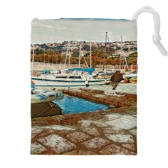 Alone On Gardasee, Italy  Drawstring Pouch (5xl) by ConteMonfrey