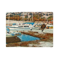 Alone On Gardasee, Italy  One Side Premium Plush Fleece Blanket (mini)